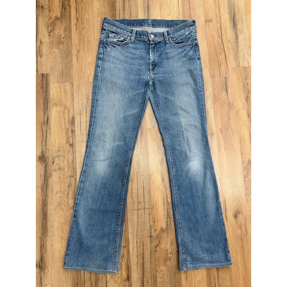 7 For All Mankind High Waisted Bootcut‎ Jeans Size 31 Y2K Made USA
